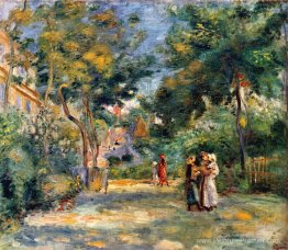 Figures dans un jardin