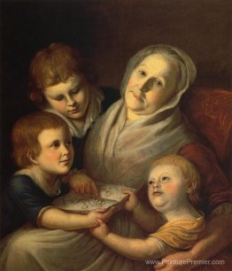 La mère de l'artiste, Mme Charles Peale, et ses petits-enfants