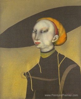 Jeune femme avec un chapeau (après Lucas Cranach)