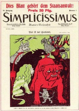 Illustration de la couverture pour le magazine Simplicissimus