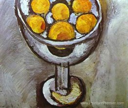 Un vase avec des oranges