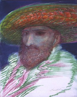 Autoportrait avec un chapeau de plumes