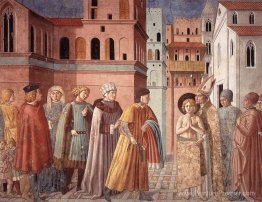 Renonciation aux biens du monde et à l'évêque d'Assisi robes St.