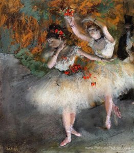 Deux danseurs entrant sur la scène