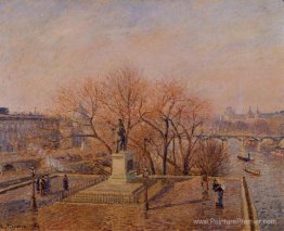 Pont Neuf, la statue de Henri IV, temps ensoleillé, matin