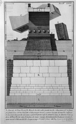 Les antiquités romaines, t. 4, planche xxiv. Élévation du pont e