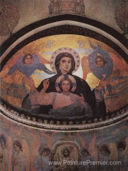 Une fresque de M. Nesterov du monastère Akhali Zarzma, Abastuman