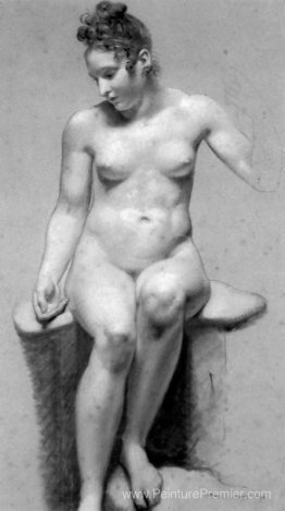Femme assis nue