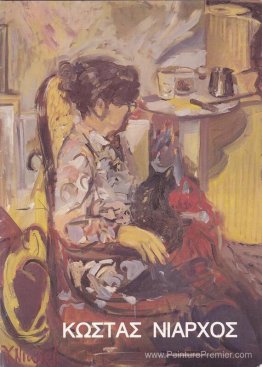 Portrait d'une femme avec un chat noir