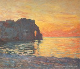 Etreat, falaise de D`aval, coucher de soleil