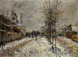 Effet de neige, le boulevard de Pontoise à Argenteuil