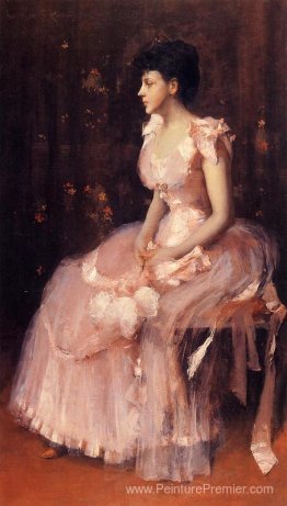 Portrait d'une dame en rose (aka dame en portrait rose de Mme Le