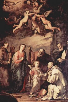 Sainte Famille avec Saint-Bruno, les moines carthusiens, saints