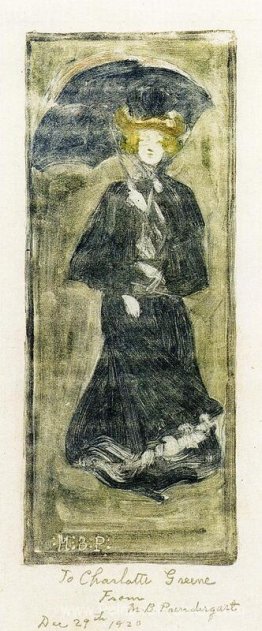 Femme avec un parasol