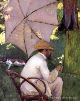 Le peintre sous son parasol