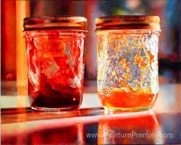 Frottis de confiture, lumières de la gelée