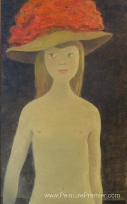 Jeune femme avec un chapeau