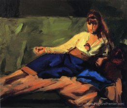 Le salon (figure sur un canapé)