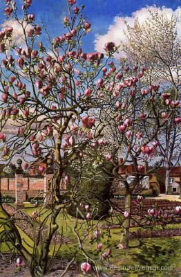 Paysage avec magnolia