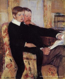 Portrait d'Alexander J. Cassat et de son fils Robert Kelso Cassa