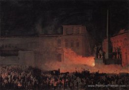 Démonstration politique à Rome en 1846