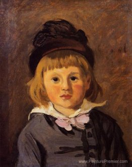 Portrait de Jean Monet portant un chapeau avec un pompom