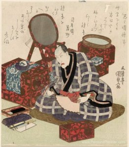 Ichikawa Danjuro VII dans son vestiaire