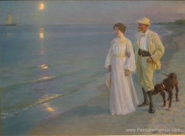 Soirée d'été sur la plage de Skagen