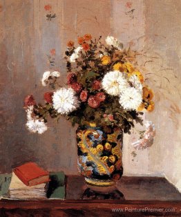 Chrysanthemums dans un vase chinois