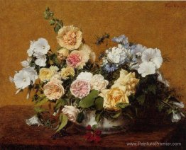 Bouquet de roses et autres fleurs