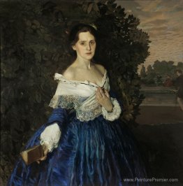 Dame en bleu. Portrait de l'artiste Yelizaveta Martynova