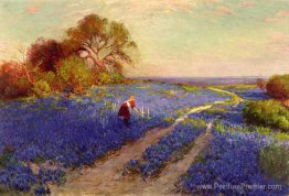 Bluebonnet Scene avec une fille