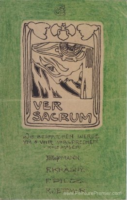 Carte postale à Carl Moll, ver sacrum