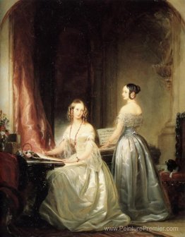 Portrait de grandes duchesses Olga Nikolaevna et Alexandra Nikol