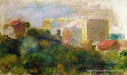 Vue depuis le jardin de Renoir à Montmartre