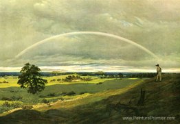 Paysage avec arc-en-ciel