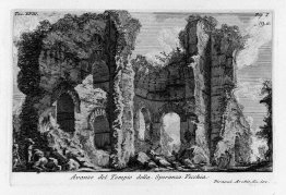 Les antiquités romaines, t. 1, planche XVIII. Ruines du Tempio d