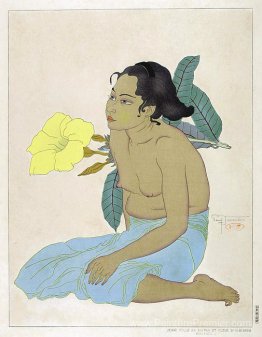 Jeune Fille de Saipan et fleur d'Hibiscus. Mariés