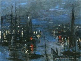 Le port de Le Havre, effet nocturne