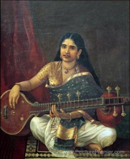 Femme avec veena