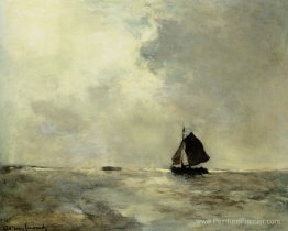 Bateau à voile en mer agité