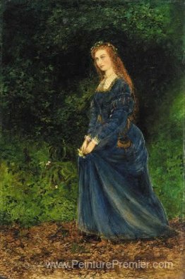 Portrait de la femme de l'artiste, Theodosia, comme Ophélia