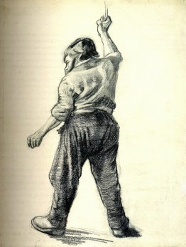 Homme debout vu de l'arrière