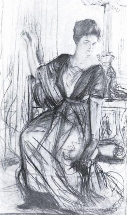 Croquis pour un portrait de P.I. Scherbatova