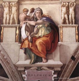 Plafond de la chapelle Sixtine: la Sibyl Delphic