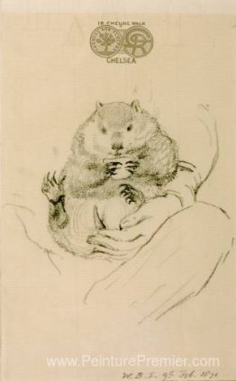 Image de l'artiste et de son animal exotique