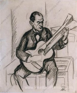 Guitariste. Un croquis.