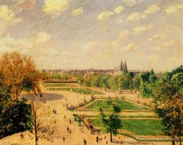 Les jardins Tuilleries matin, printemps, soleil