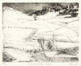 Paysage des neiges à Arveyes à Canton Vaud - gravure de l'art im