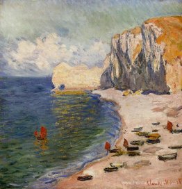 La plage et le falaise d'Amont